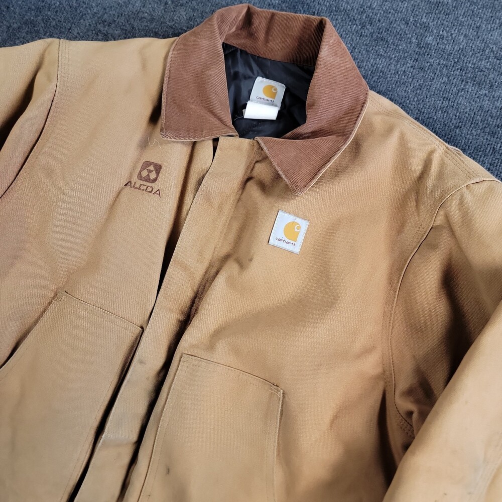 Vintage Carhartt J02 BRN Men's Quilted Work Jacket Size 48 XL